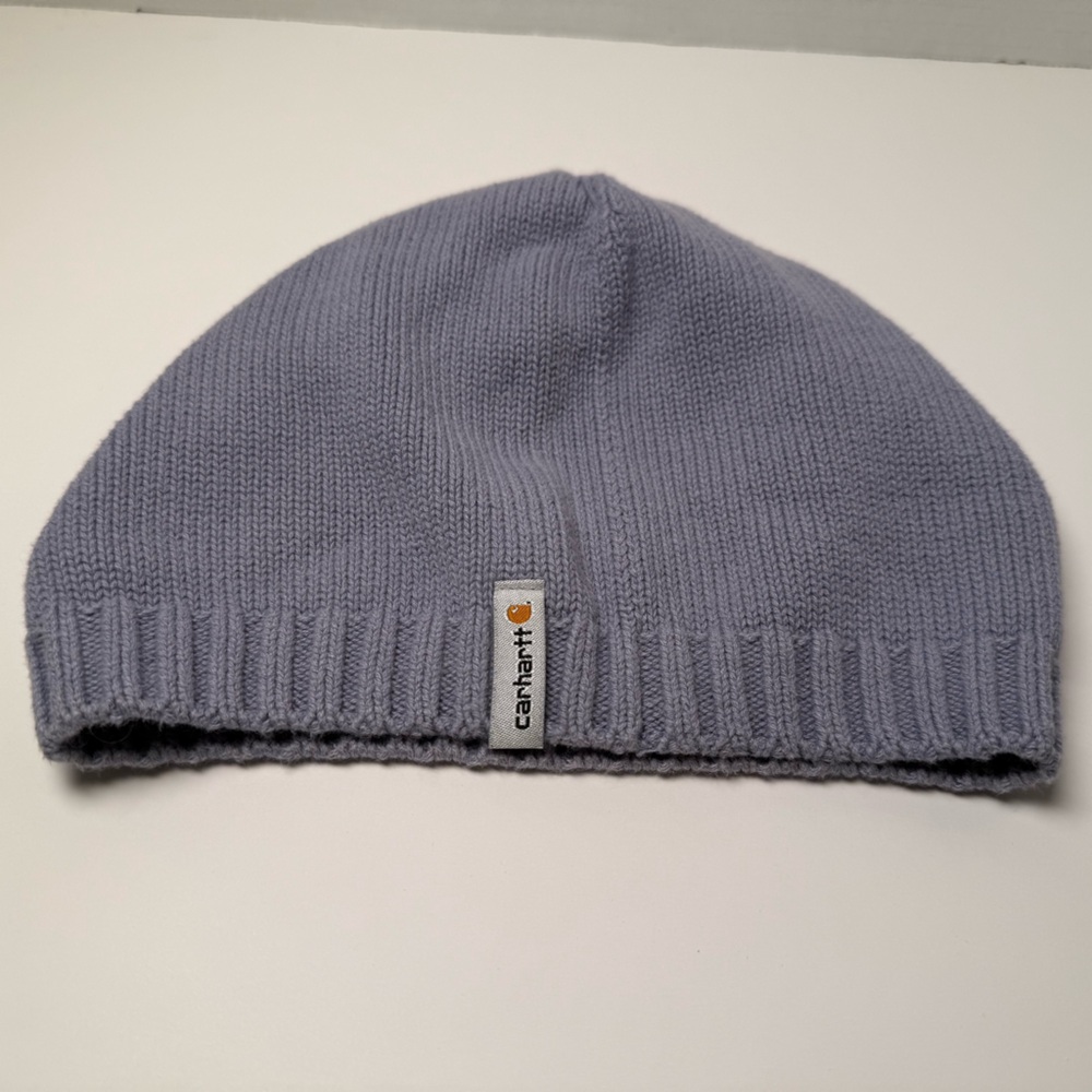Carhartt Women's Light Blue/Purple 100% Cotton Knit Beanie Skull Cap Outdoor - Picture 7 of 13